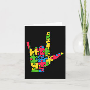 Carte Support Autism Love Sign Language