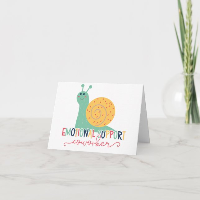 Carte Support Émotionnel Personnalisé Travail Bestie Esc (Devant)