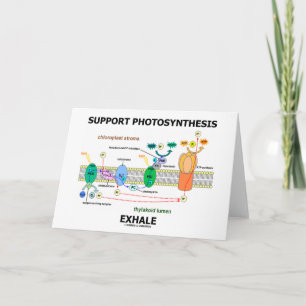 Carte Support Photosynthèse Exhale (Humour de biochimie)