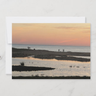 Carte Sur la plage au coucher du soleil