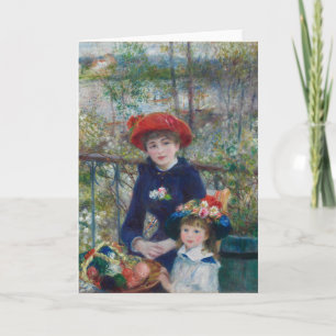 Carte Sur la terrasse, portrait impressionniste, Renoir