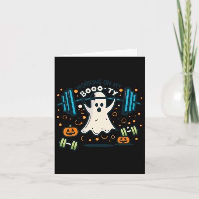 Carte Sur My Boo ty Funny Booty Halloween Ghost Workout (Devant)