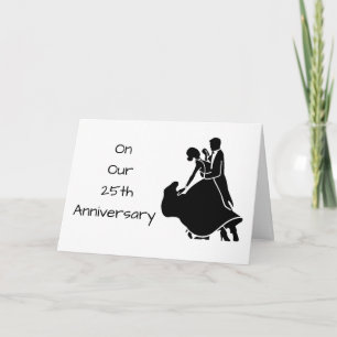 Carte SUR NOTRE **25ème** ANNIVERSAIRE ***DANSE**