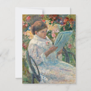 Carte Sur un balcon par Mary Cassatt Flat Card