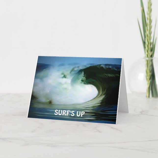Carte SURF ET VOTRE ÂGE "EST EN HAUTEUR" POUR **40e ANNI (Devant)