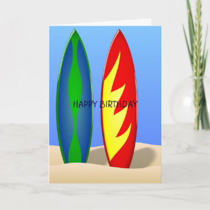 Carte Surfboards surf rétro Anniversaire