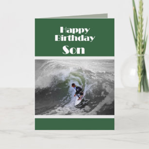 Carte Surfer Happy Birthday Son Card