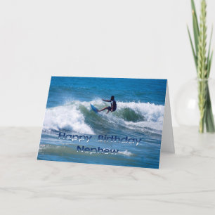 Carte Surfer Joyeux anniversaire Nephew