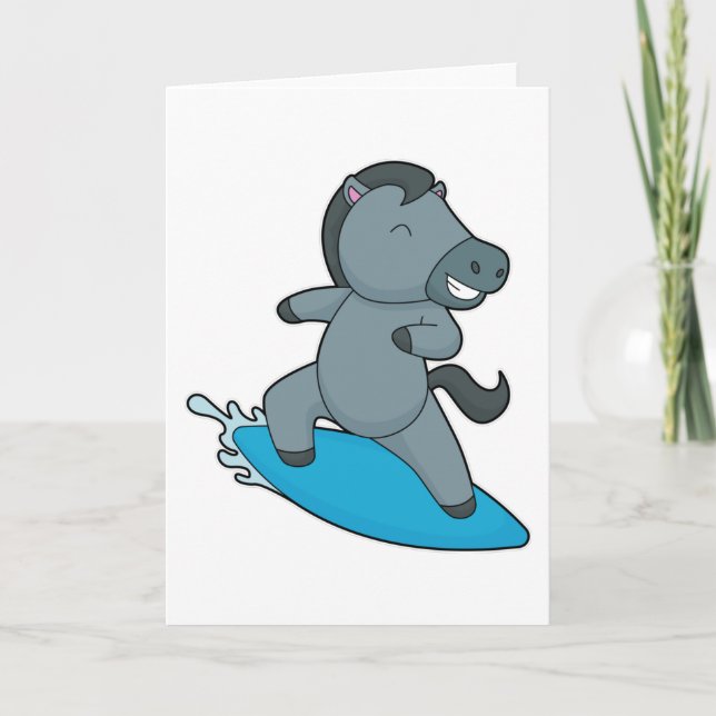 Carte Surfeur à cheval Sports nautiques (Devant)