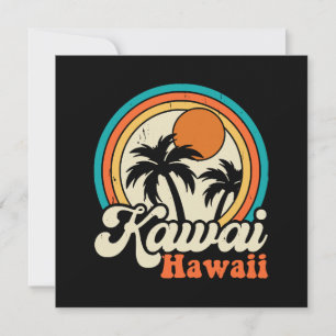 Carte Surfing Kawaii Hawaï