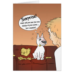 Carte "surprise " de bande dessinée de