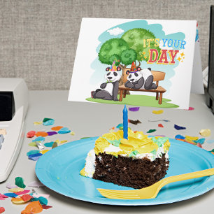 Carte Surprise Panda Fête à l'Extérieur, Relaxation à l'