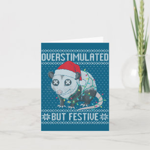Carte Surstimulé Mais Festif Ossum Sale Pull de Noël