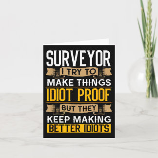 Carte Surveyor Sarcastic Graphic drôle Sondage