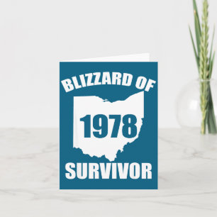 Carte Survivant du blizzard de 1978 Drôle de neige d'hiv