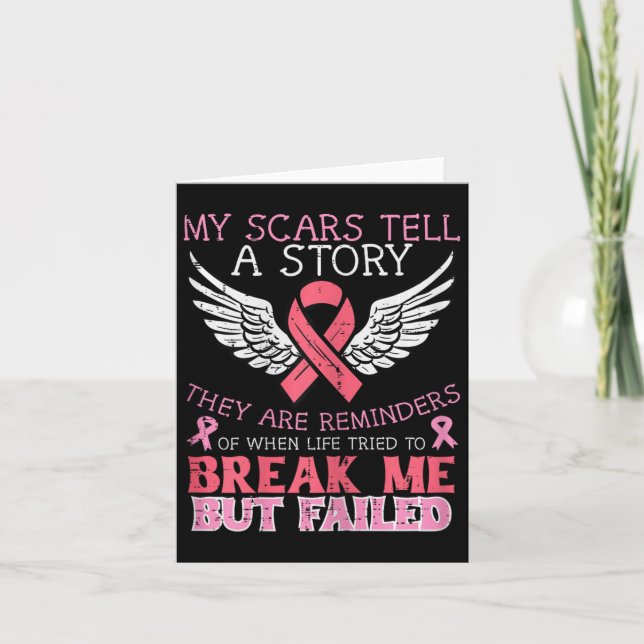 Carte Survivant du cancer du sein Mon Scar Raconte l'his (Devant)