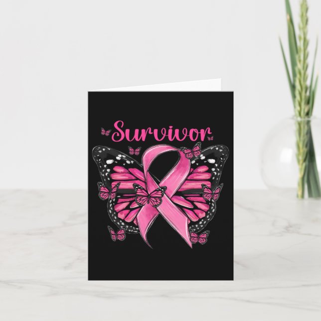 Carte Survivante des papillons roses pour la sensibilisa (Devant)