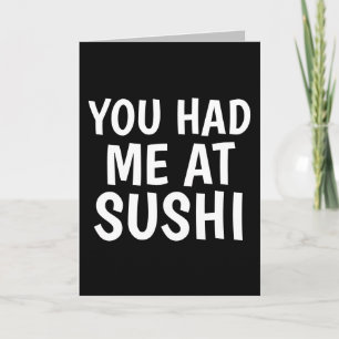 CARTE SUSHI VOUS AIME ROMANTIQUE FUNNY GREETING CARD