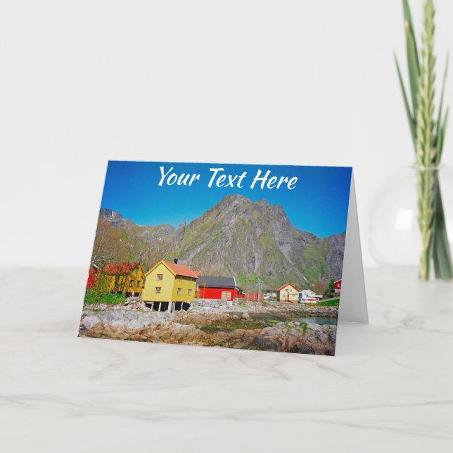 Carte Svolvaer personnalisable, Norvège (Devant)