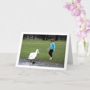 Carte Swan avec enfant