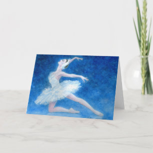 Carte Swan Lake Ballet Greeting Card
