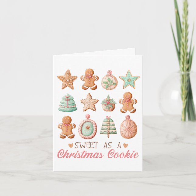 Carte Sweet as a Christmas Cookie Blank Greeting (Devant)