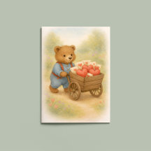 Sweet Bear Valentine Hearts | Whimsical Woodland 