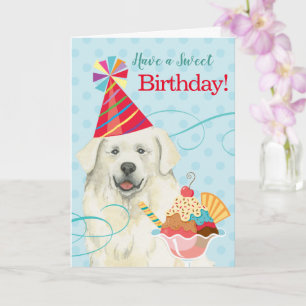 Carte Sweet Birthday Great Pyrenees Card