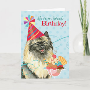 Carte Sweet Birthday Keeshond
