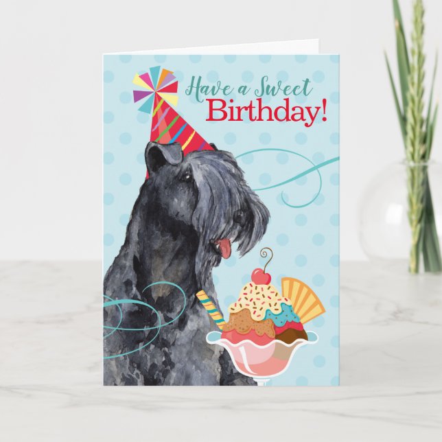 Carte Sweet Birthday Kerry Blue Terrier (Devant)