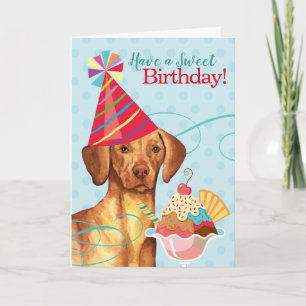 Carte Sweet Birthday Vizsla