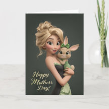 Sweet Bunny Mother’s Day Card for Mom