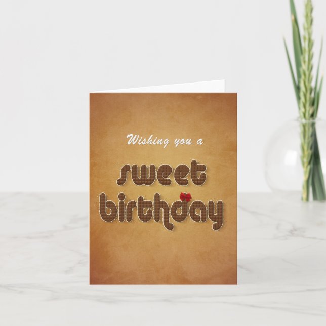 Carte Sweet Chocolat Birthday Wish - Greeting Card (Devant)