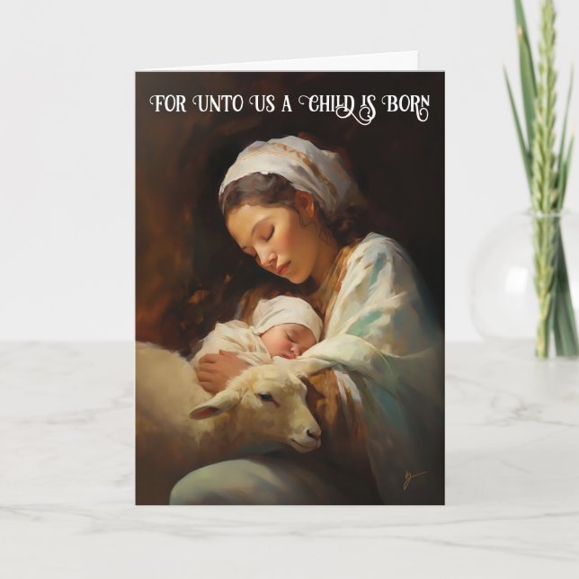 Carte Sweet Dreams in the Manger Lowly Christmas Card (Devant)