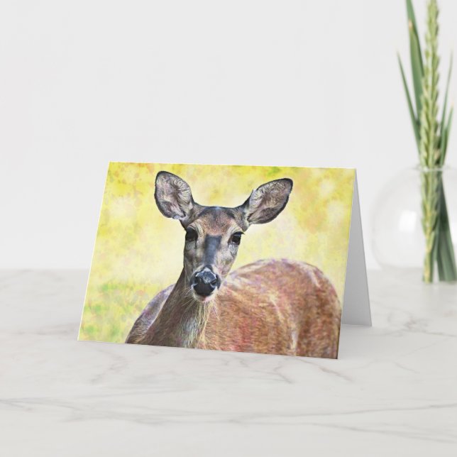 Carte Sweet Face Deer Note (Devant)