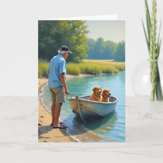 Carte Sweet Fathers Day Boat Scene Card