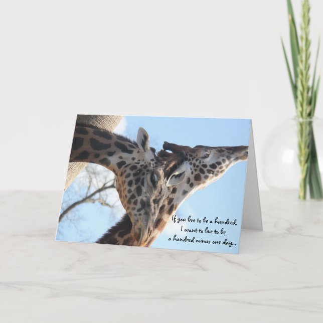 Carte Sweet Giraffes, Anniversary Card (Devant)