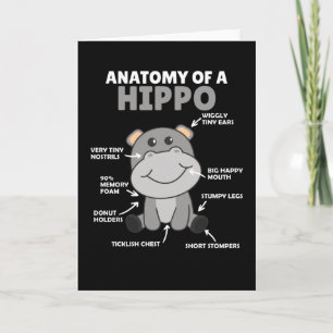 Carte Sweet Hippo, instruction Anatomie d'un hippo