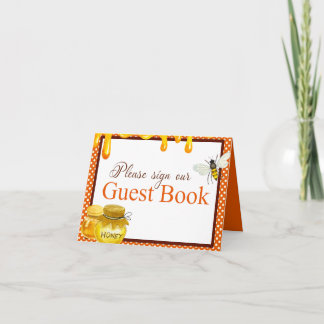 Carte Sweet Honeybee Baby shower Guest Book Table Card