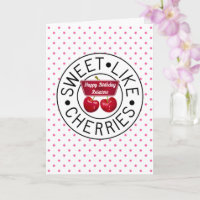SWEET like CHERRIES Retro Vintage Timbre Anniversa
