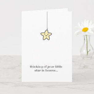 Carte Sweet Little Star dans le ciel Perte de la sympath