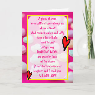 Carte Sweet Lovely Poem Fête des mères