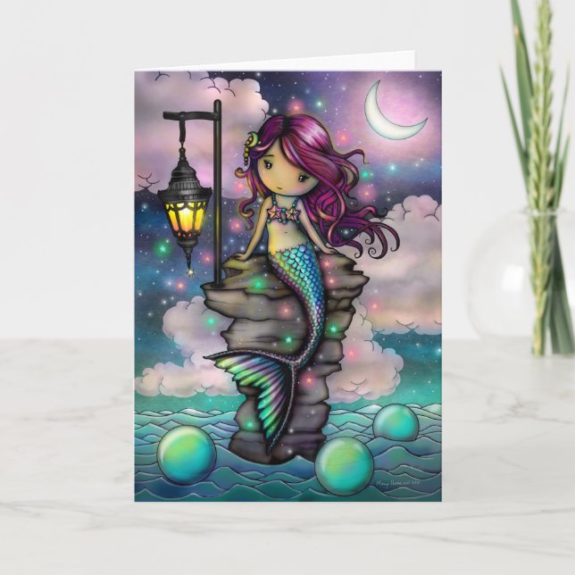 Carte Sweet Magical Mermaid, oeuvre de Molly Harrison (Devant)