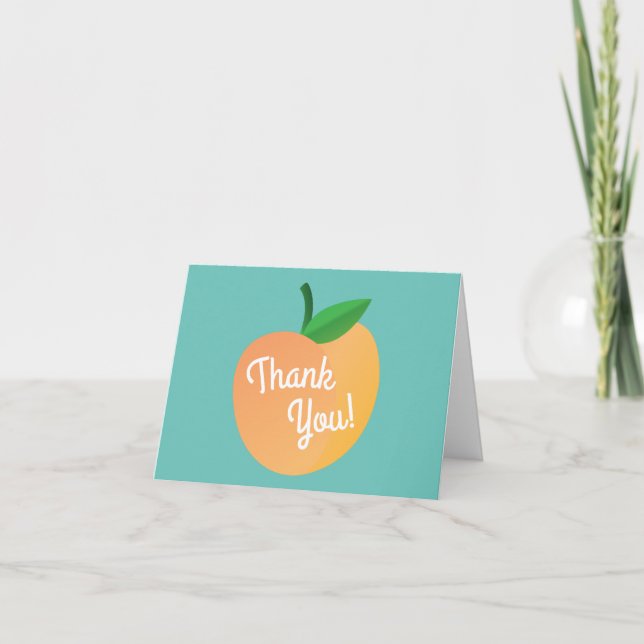 Carte Sweet Peach Cute Fruit 1er Anniversaire Thème (Devant)