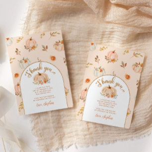 Carte Sweet petit anniversaire citrouille merci