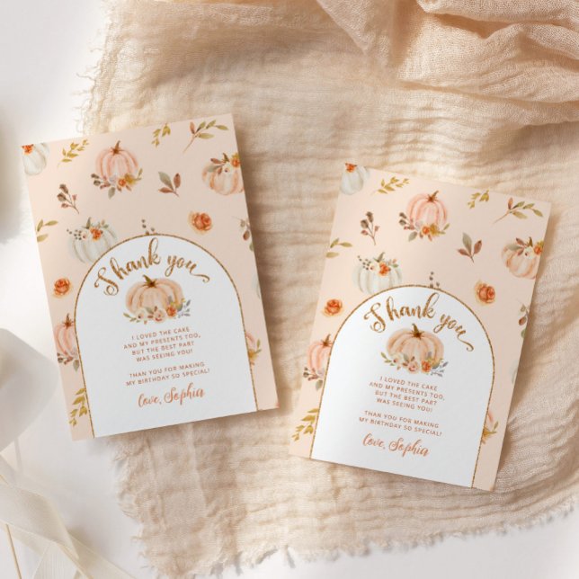 Carte Sweet petit anniversaire citrouille merci (Créateur téléchargé)