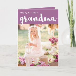 Carte Sweet Purple Joyeux Anniversaire Grand-mère Photo