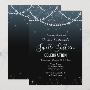 Carte Sweet sixteen Anniversaire Ombre Diamond