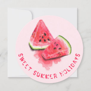 Carte Sweet Watermelon Summer Vacances Card Texte person