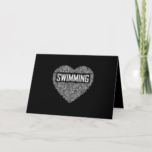 Carte Swimming Heart Coach Swimmer Venin Swim Lover Toxi